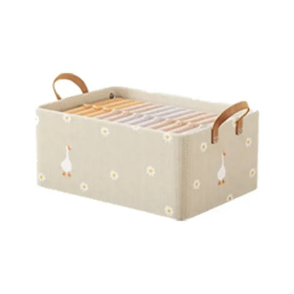 6-Cube Spacious Sturdy Frame Cotton-Linen Storage Organizer