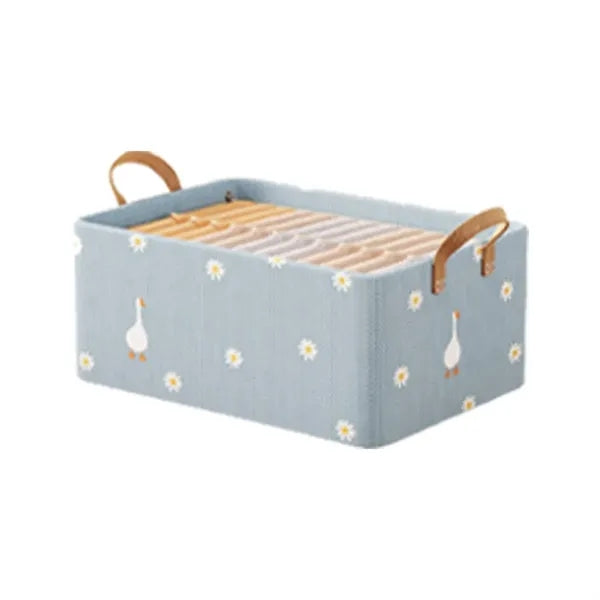6-Cube Spacious Sturdy Frame Cotton-Linen Storage Organizer
