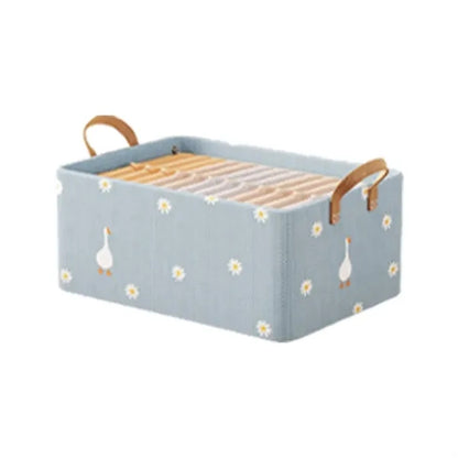 6-Cube Spacious Sturdy Frame Cotton-Linen Storage Organizer