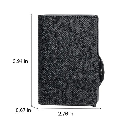 One-Click Pop-Up Slim Anti-Theft RFID-Blocking PU Cardholder