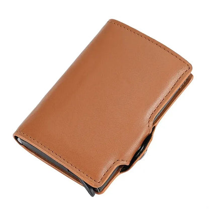 One-Click Pop-Up Slim Anti-Theft RFID-Blocking PU Cardholder