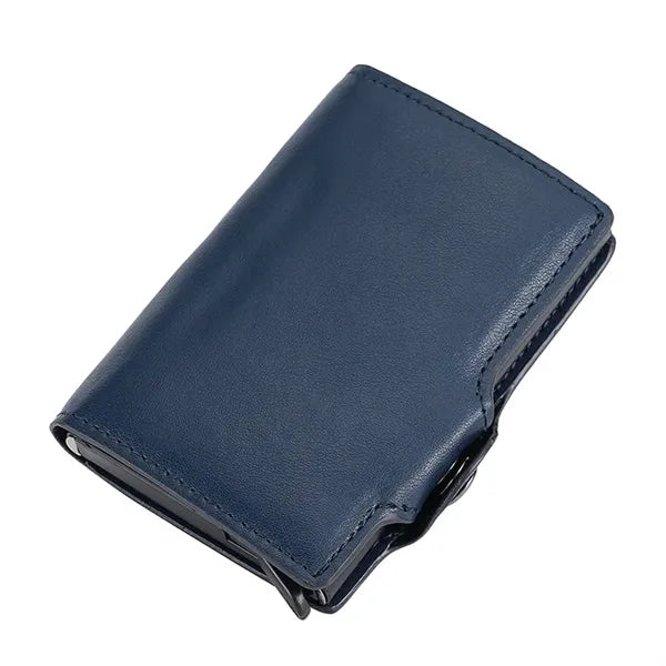 One-Click Pop-Up Slim Anti-Theft RFID-Blocking PU Cardholder