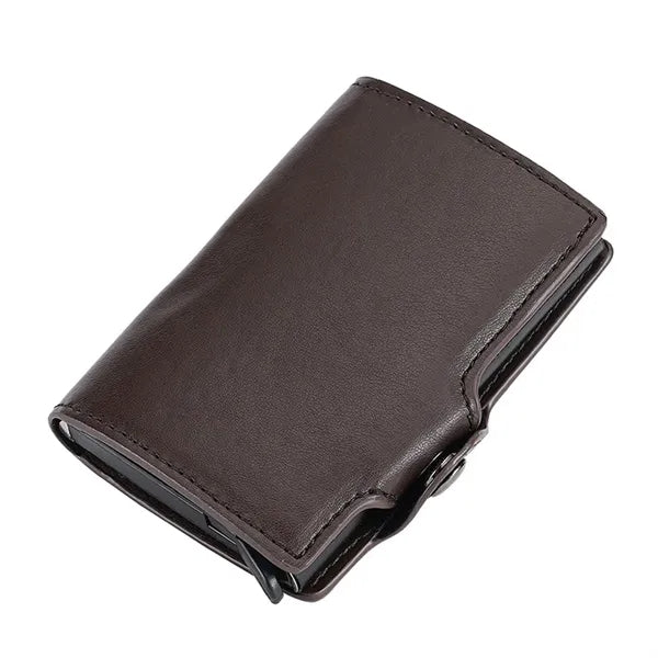 One-Click Pop-Up Slim Anti-Theft RFID-Blocking PU Cardholder
