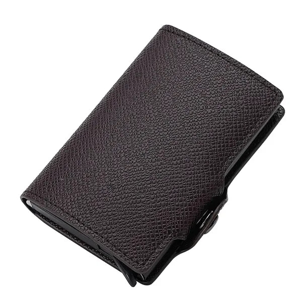 One-Click Pop-Up Slim Anti-Theft RFID-Blocking PU Cardholder