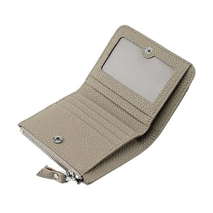 Expandable Multi-Pocket Secure Storage Leather Zipper Wallet