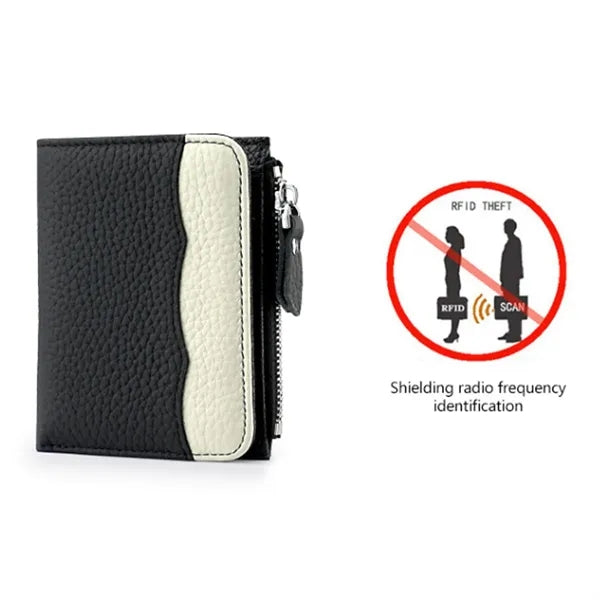 Expandable Multi-Pocket Secure Storage Leather Zipper Wallet