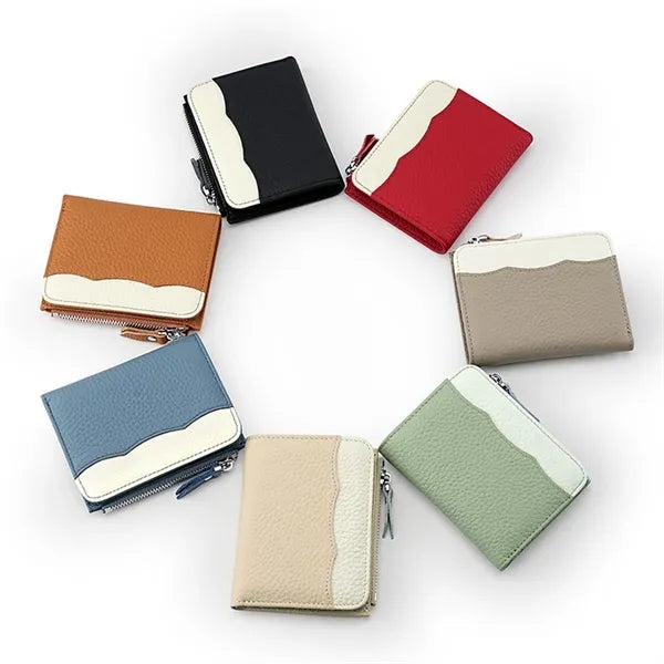 Expandable Multi-Pocket Secure Storage Leather Zipper Wallet