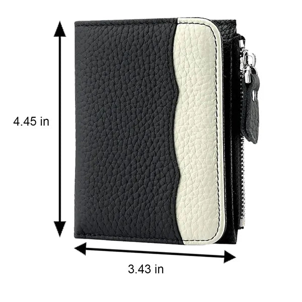 Expandable Multi-Pocket Secure Storage Leather Zipper Wallet