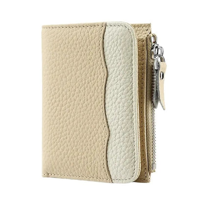 Expandable Multi-Pocket Secure Storage Leather Zipper Wallet