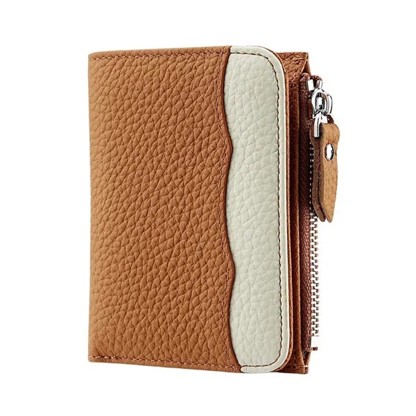 Expandable Multi-Pocket Secure Storage Leather Zipper Wallet