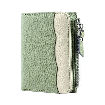 Expandable Multi-Pocket Secure Storage Leather Zipper Wallet