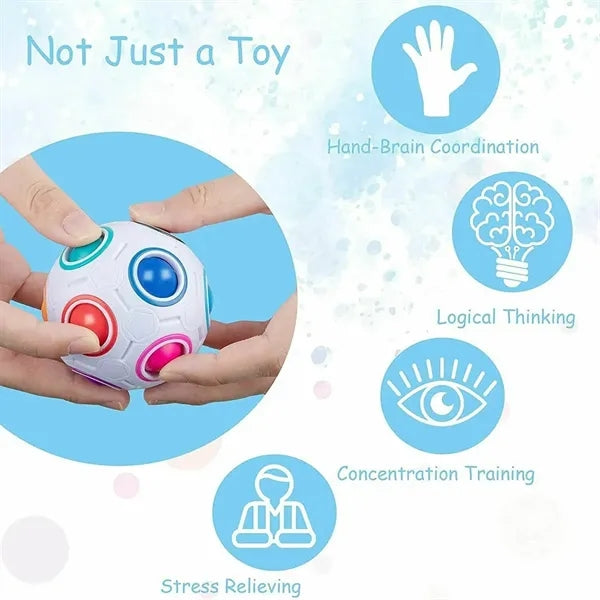 Rainbow 3D Puzzle Ball Stress Relief Cognitive Training Toy