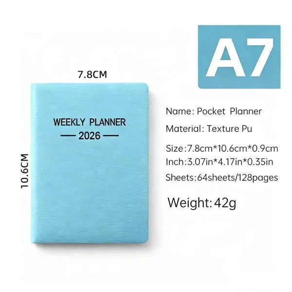 2026 A7 Portable Planner Notebooks