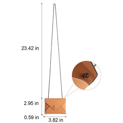 Adjustable Strap Multi-Wear Mini Cowhide Envelope Purse
