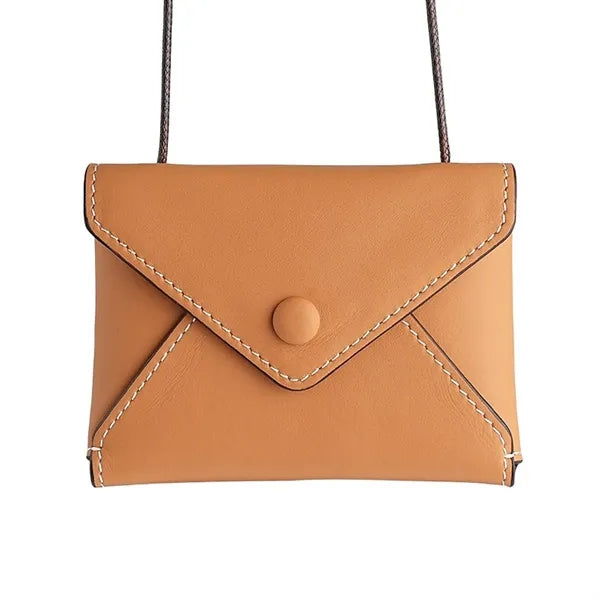 Adjustable Strap Multi-Wear Mini Cowhide Envelope Purse