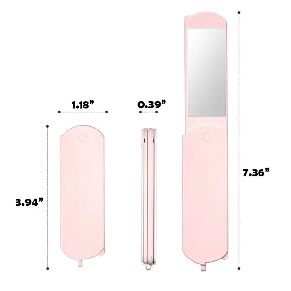 Dual Function Folding Mirror With Integrated Comb
