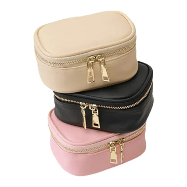 Waterproof PU Detachable Mirror 3 Light Modes LED Makeup Bag