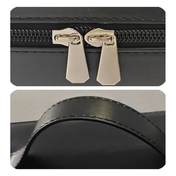 Stain-Resistant Waterproof PU HD Glass Mirror Makeup Bag