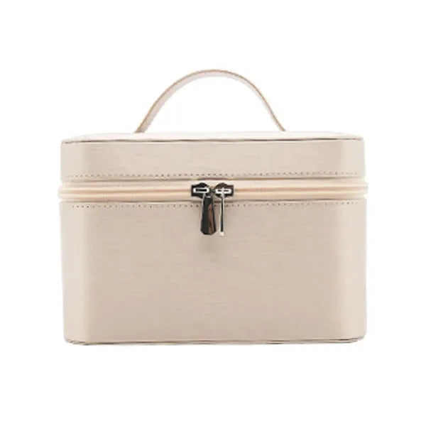 Stain-Resistant Waterproof PU HD Glass Mirror Makeup Bag