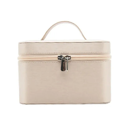 Stain-Resistant Waterproof PU HD Glass Mirror Makeup Bag