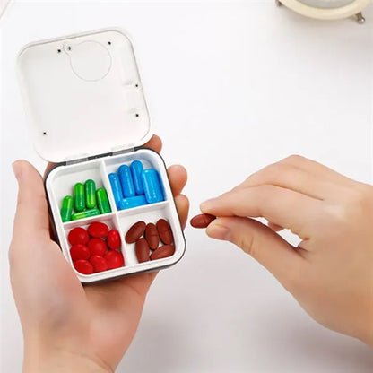 4 Compartments Digital Pill Box with Reminder Alarm Clock