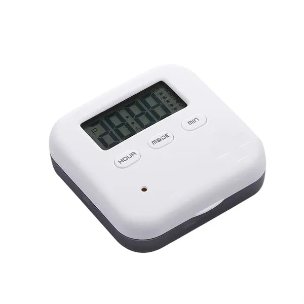 4 Compartments Digital Pill Box with Reminder Alarm Clock