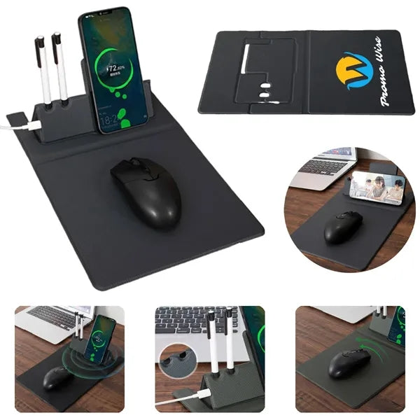 5-in-1 Non-Slip Foldable Gaming Mouse Pad Wireless Charger