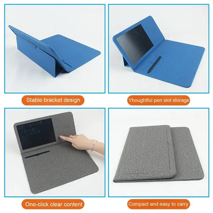 Foldable PU Wireless Charger Mouse Pad with LCD Screen