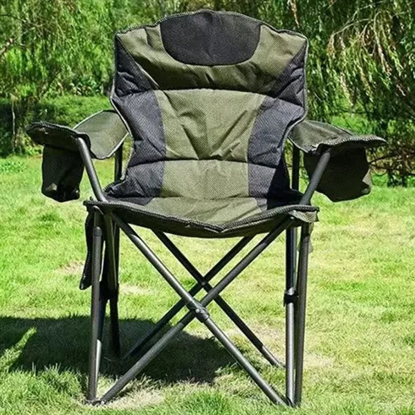 High Load Bearing Foldable Padded Back Camping Chair Oxford