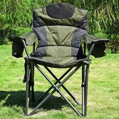 High Load Bearing Foldable Padded Back Camping Chair Oxford
