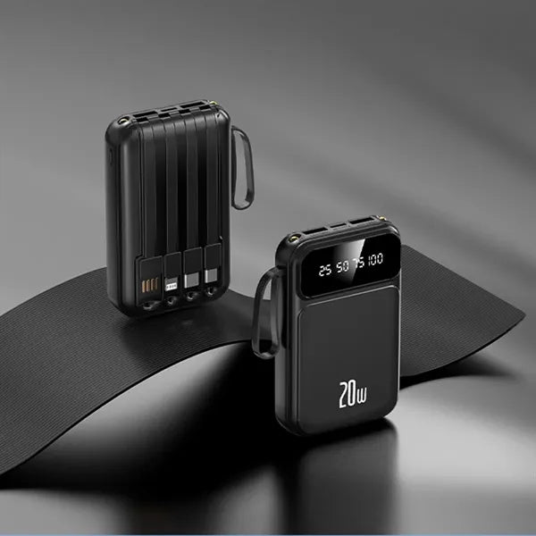 10,000mAh Power Bank with LCD Display and Flashlight