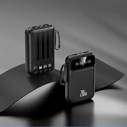 10,000mAh Power Bank with LCD Display and Flashlight