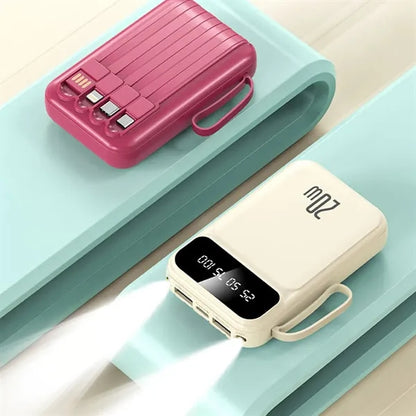 10,000mAh Power Bank with LCD Display and Flashlight