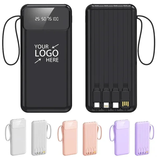 10,001mAh Power Bank with LCD Display and Flashlight