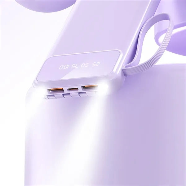 10,001mAh Power Bank with LCD Display and Flashlight