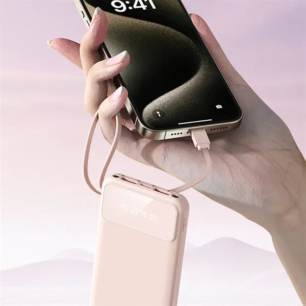 10,001mAh Power Bank with LCD Display and Flashlight