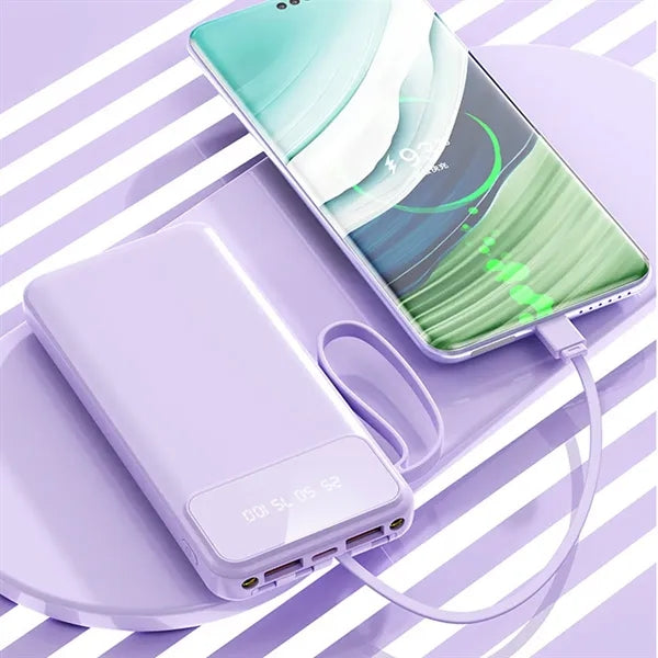 10,001mAh Power Bank with LCD Display and Flashlight