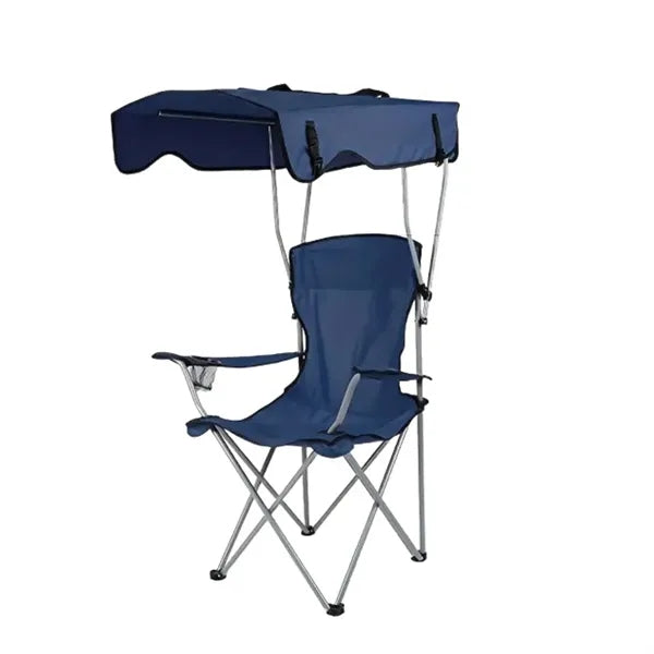 Collapsible Adjustable Camping Chair with Sunshade Canopy