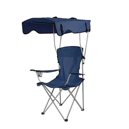 Collapsible Adjustable Camping Chair with Sunshade Canopy