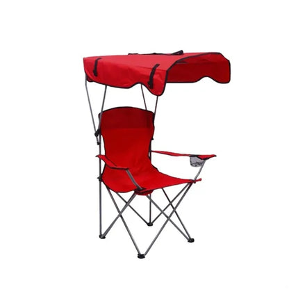 Collapsible Adjustable Camping Chair with Sunshade Canopy