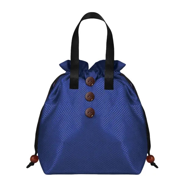 Spacious Waterproof Lining Drawstring Closure Bento Bag