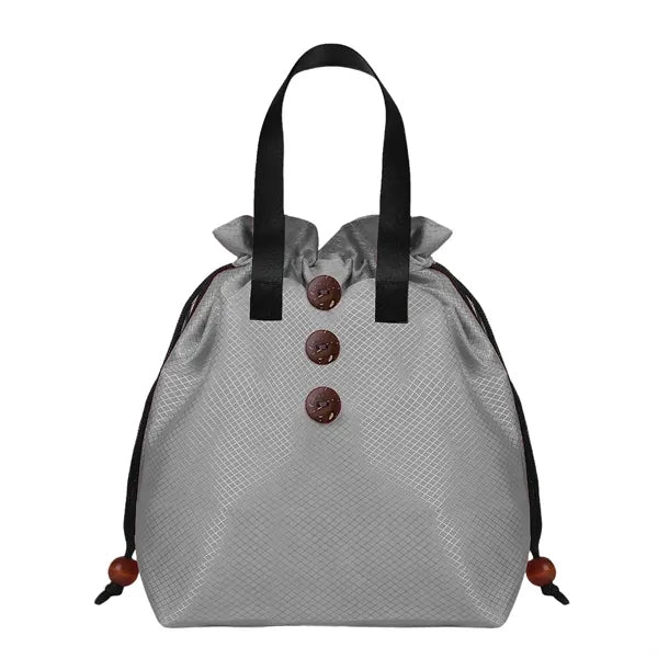 Spacious Waterproof Lining Drawstring Closure Bento Bag