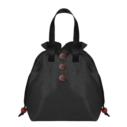 Spacious Waterproof Lining Drawstring Closure Bento Bag