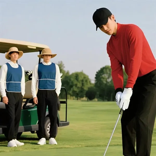 Loose Fit Comfort Golf Caddie Vest with Waterproof ID Pocket