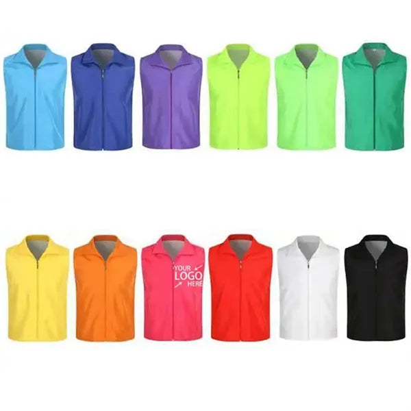 Custom Volunteer Sleeveless Full Zipper Uniform Vest