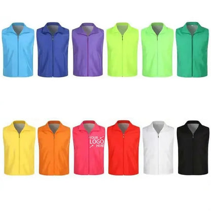Custom Volunteer Sleeveless Full Zipper Uniform Vest