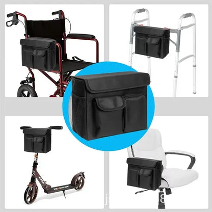 Mobility Scooter Wheelchair Walker Organizer Bag With Pocket
