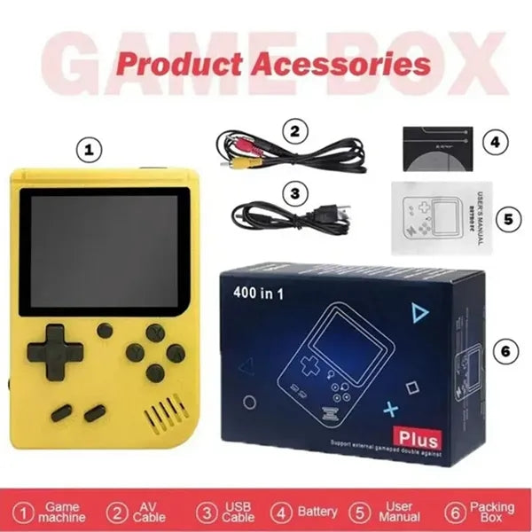 Portable 400 in 1 Mini Handheld Retro Video Game Console