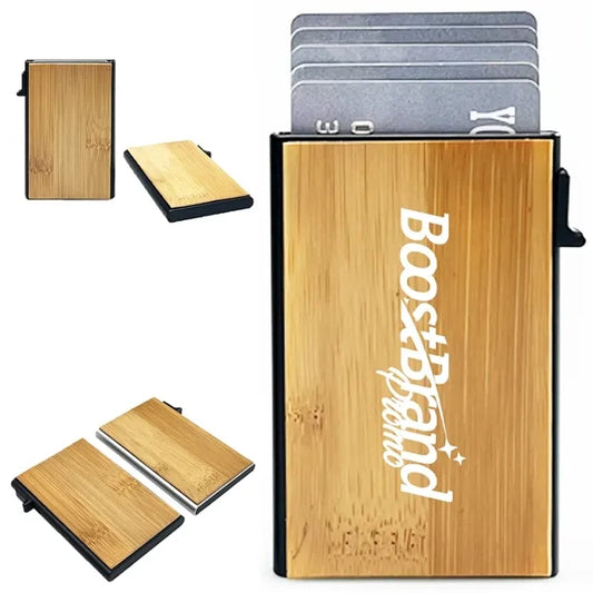 Eco-Friendly Bamboo Slim Card Holder Wallet