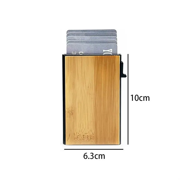 Eco-Friendly Bamboo Slim Card Holder Wallet